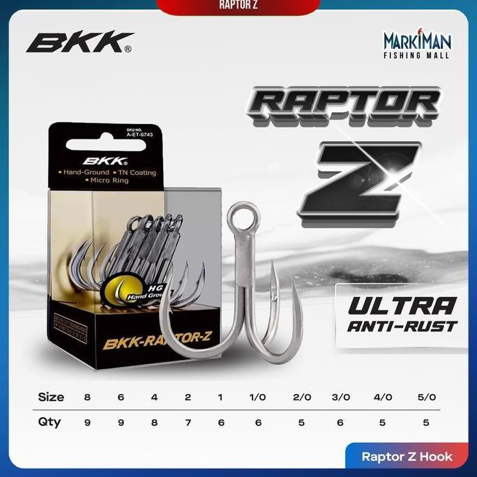 TERMURAH - Treble Hook BKK Raptor Z 4X Strong Markiman Ultra Anti Rush 6071 HG Anti Karat Micro Ring