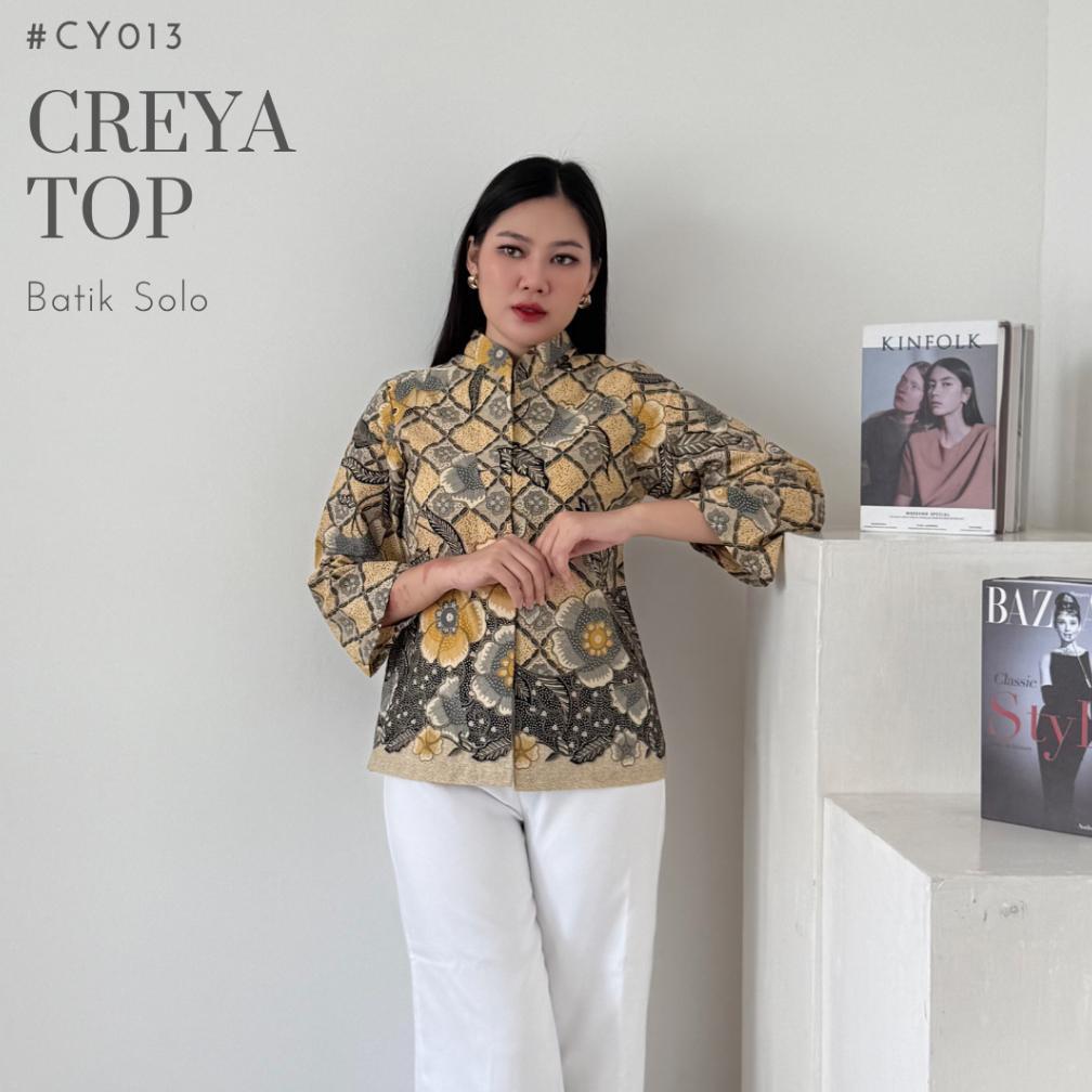 Hem Batik Lengan Panjang Wanita Katun Solo
