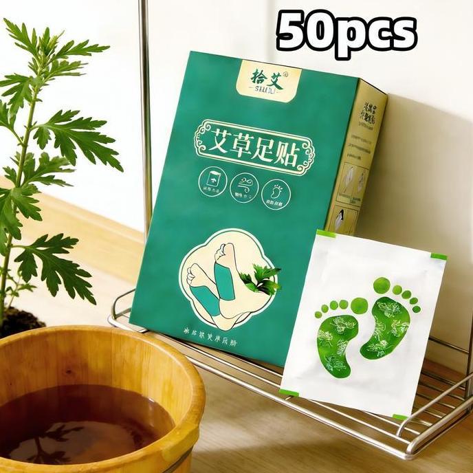 JIDZRUN Patch Detox Kaki 50pcs Detox Foot Patch Koyo Kaki Dehumidifikasi Koyo Kaki Wormwood Slimming