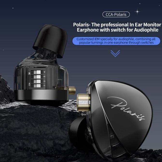 CCA Polaris In Ear with  4 Tuning Switch Single DD Earphone with MIC