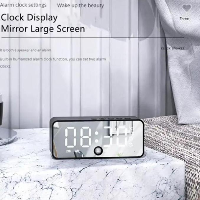 OREJELA G50 Speaker Bluetooth LED Jam Radio Full Bass Loudspeaker Music Box Pc