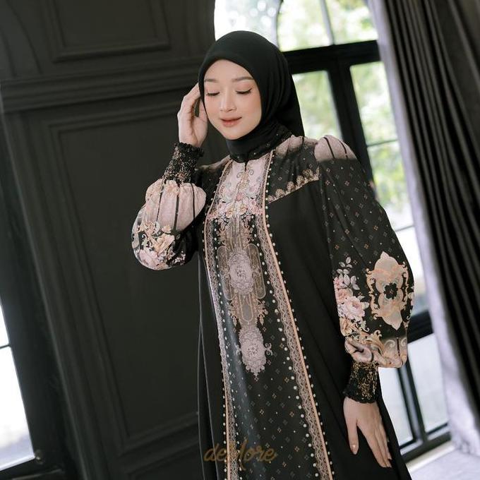 Gamis Muslim Wanita Lebaran Mewah Dress Kondangan Motif Ekslusif Baju Lamaran Syari | Gamis Kirana