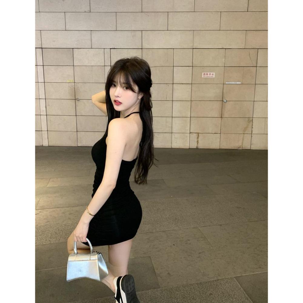 HOT PRODUCT DRESS SEKSI HITAM PUTIH | DRESS WANITA SEXY MURAH | DRESS KOREAN TALI LEHER
