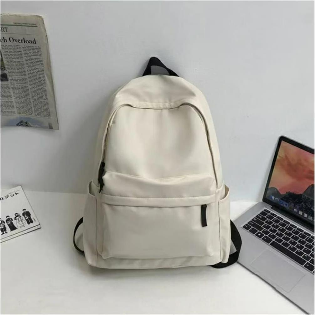 PROMO TERBARU [COD] Ransel Polos Wanita Pria Tas Sekolah Warna Hitam Polos Tas Sekolah SMA SMP