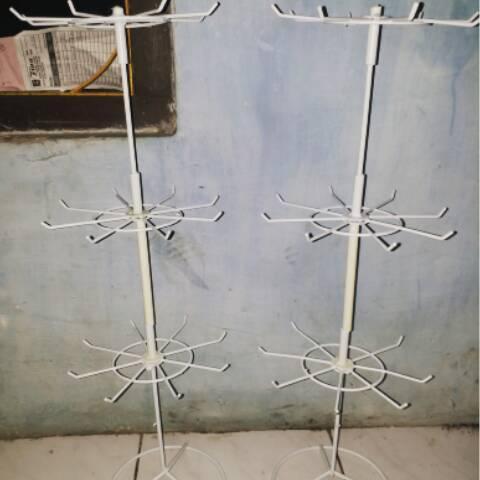 Rak Display Matahari 3 Susun Rak Putar Aksesoris Hp