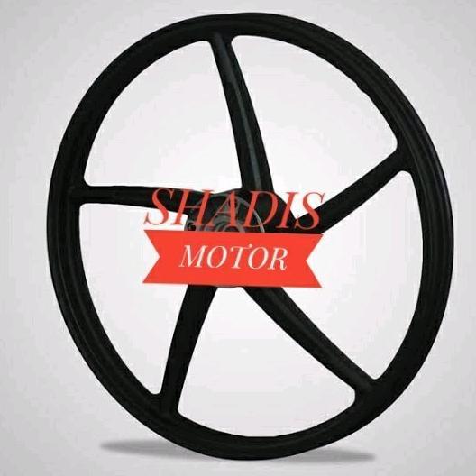 Velg Bintang Motor Merk PSW Ukuran 140/160 Ring 17 Motor Smash Warna Hitam Velg Palang Motor Depan B