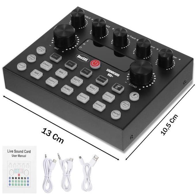 Sound Card V8S Plus Mixer SoundCard V8 MIXER Audio USB External Soundcard Metal Microphone Laptop