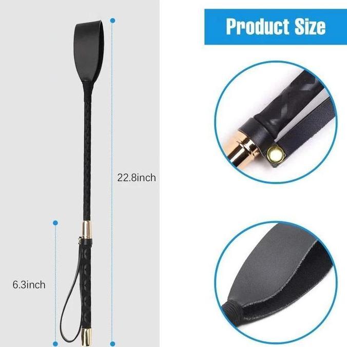 BUNDUQ Cambuk Kuda 60cm Dengan Grip Non Slip Dan Material Kulit Premium Untuk Kenyamanan Berkuda Mak