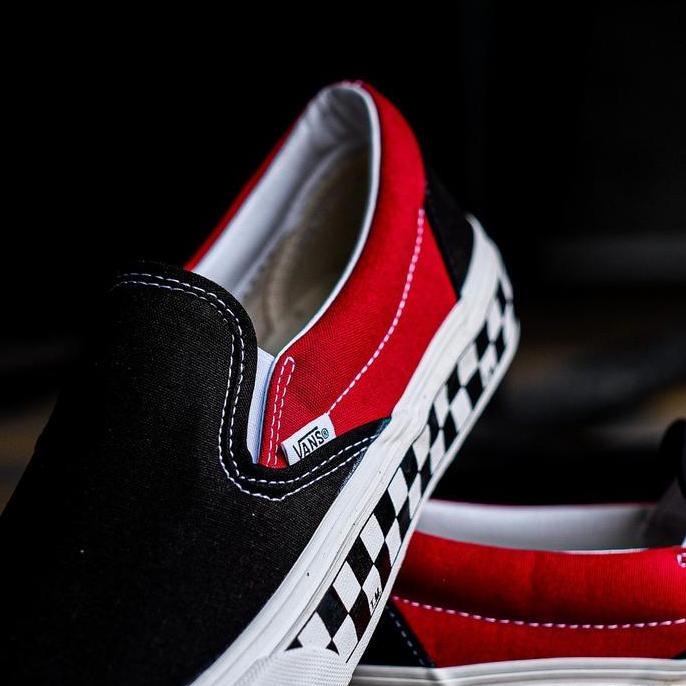 Vans BMX Slip-On Checkerboard Black / Red