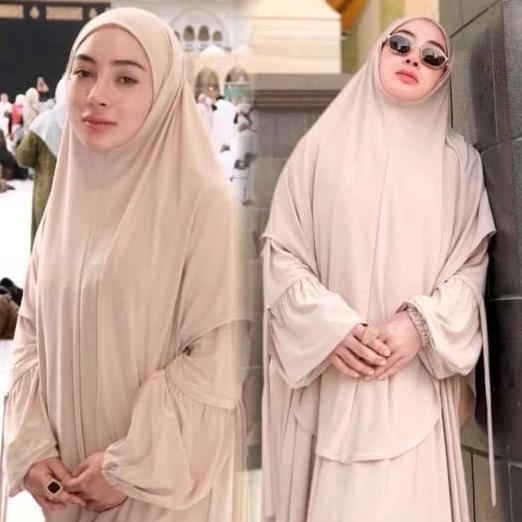 SALE Shellasaukia Dress Umroh Terbaru Set Hijab BoNuS KcamataGamis Mewah Bagus