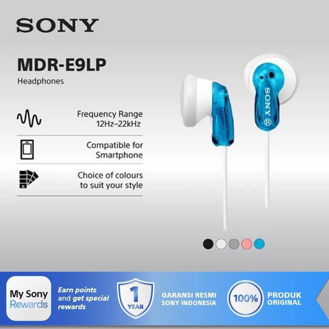 SONY MDR-E9LP Ex Ear Earphone / E9 LP / MDRE9 / E9-LP