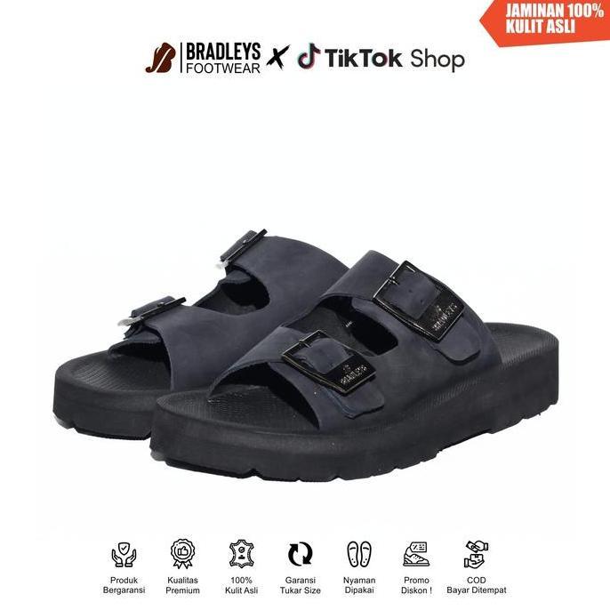 Bradleys Sandal Kulit Rama Series - Sandal Kulit Pria | Sandal Traveling Casual Outdoor Kulit Asli S