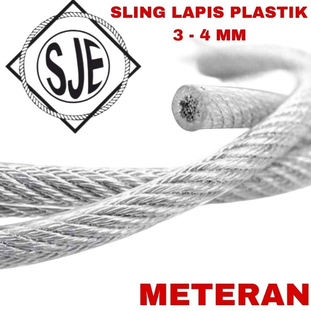 kawat seling baja lapis plastik 4mm/kawat sling baja lapis plastik 4mm/seling baja 4mm lapis plastik