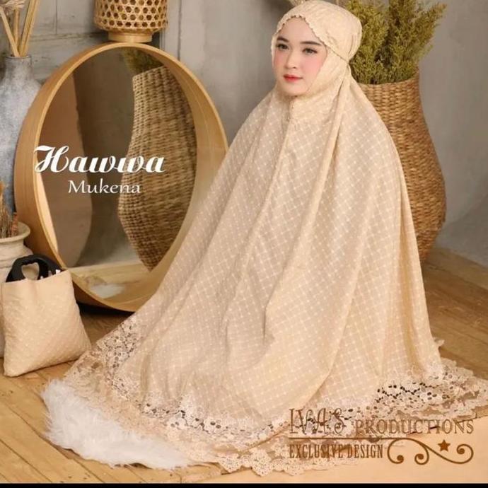 (KATUN PREMIUM) MUKENA DEWASA KATUN PARIS HAWA WARNA ORIGINAL Mukenah Nyaman Bordir Muslim Panjang A