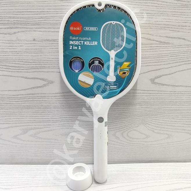 Raket Nyamuk Aoki Ak890S 2In1 Raket Nyamuk Insect Killer Charge