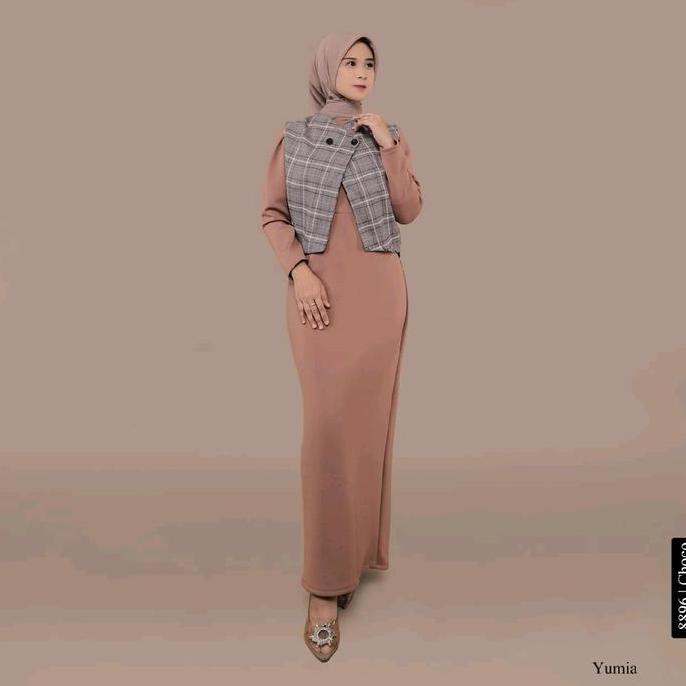 Daisy dress yumia gamis korean style gamis vest gamis lebaran gamis kekinian