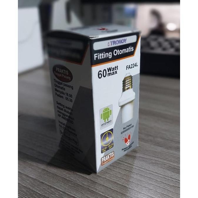 Fitting Fiting Timer Lampu Otomatis Sensor Remot Hp Android - 25W Terlaris