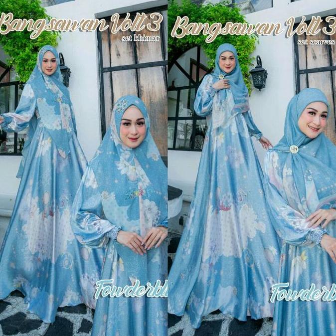 GAMIS BANGSAWAN VOL 3 SARKIS FULL SILKY PRINTING MUSLIM CANTIK