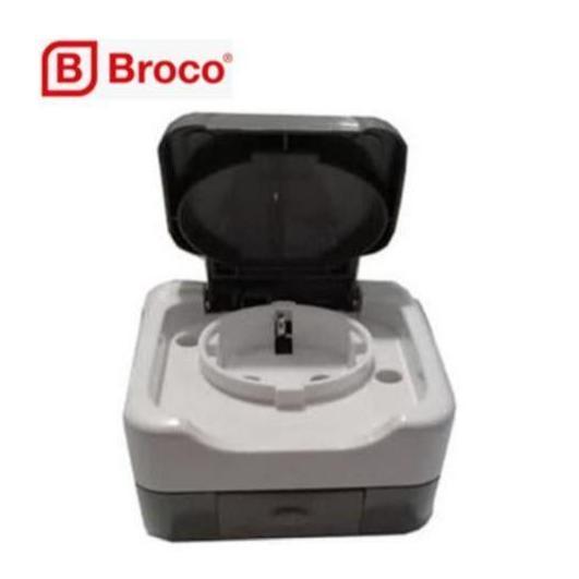 Ricita- Stop Colokan Outdoor Broco Atlantik Dengan Tutup Tempel Socket