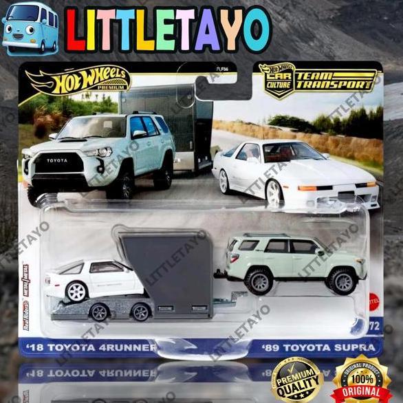 Hot Wheels Team Transport 89 Toyota Supra 18 Toyota 4Runner Premium