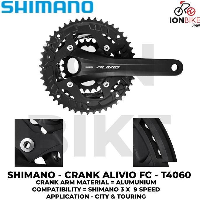 Crank Shimano Alivio T4060 48 36 26 Crankset 48-36-26 T 48T