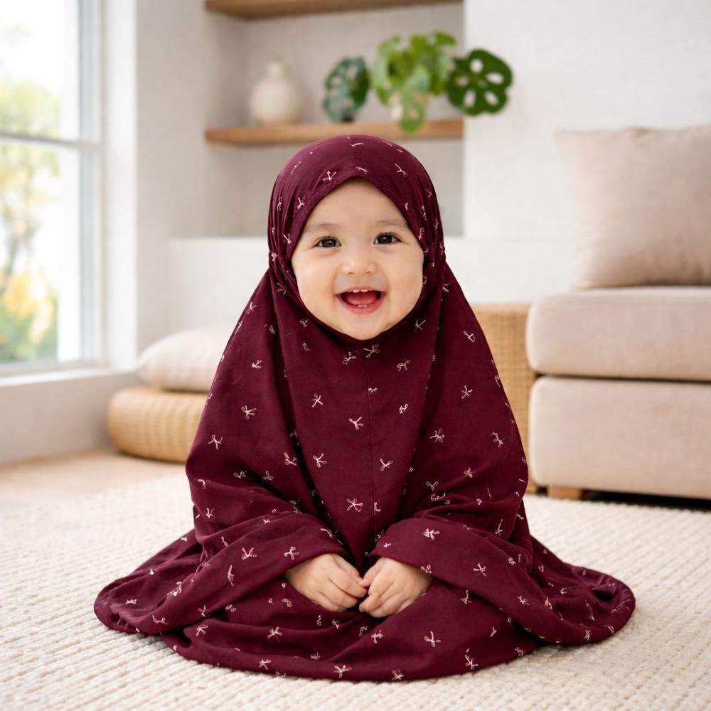 PREMIUM MUKENA ANAK PEREMPUAN 1-2 TAHUN RAYON ADEM PREMIUM | MUKENA BAYI LUCU LEMBUT MURAH | MUKENA 