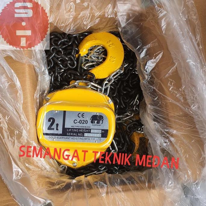 NEW CHAIN BLOCK TAKEL KATROL HOIST 2TON 2 TON 5 METER 5 M ELEPHANT GAJAH