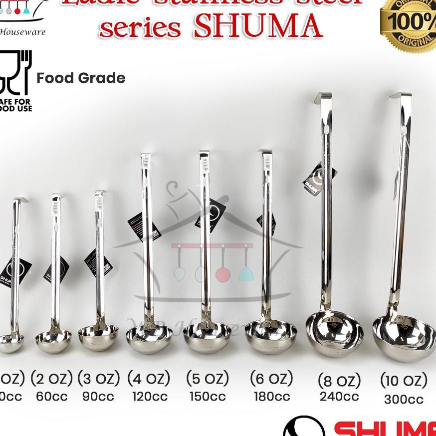 Shuma Soup Ladle Stainless  / Irus Bakso / Sendok Soup / Centong Stainless