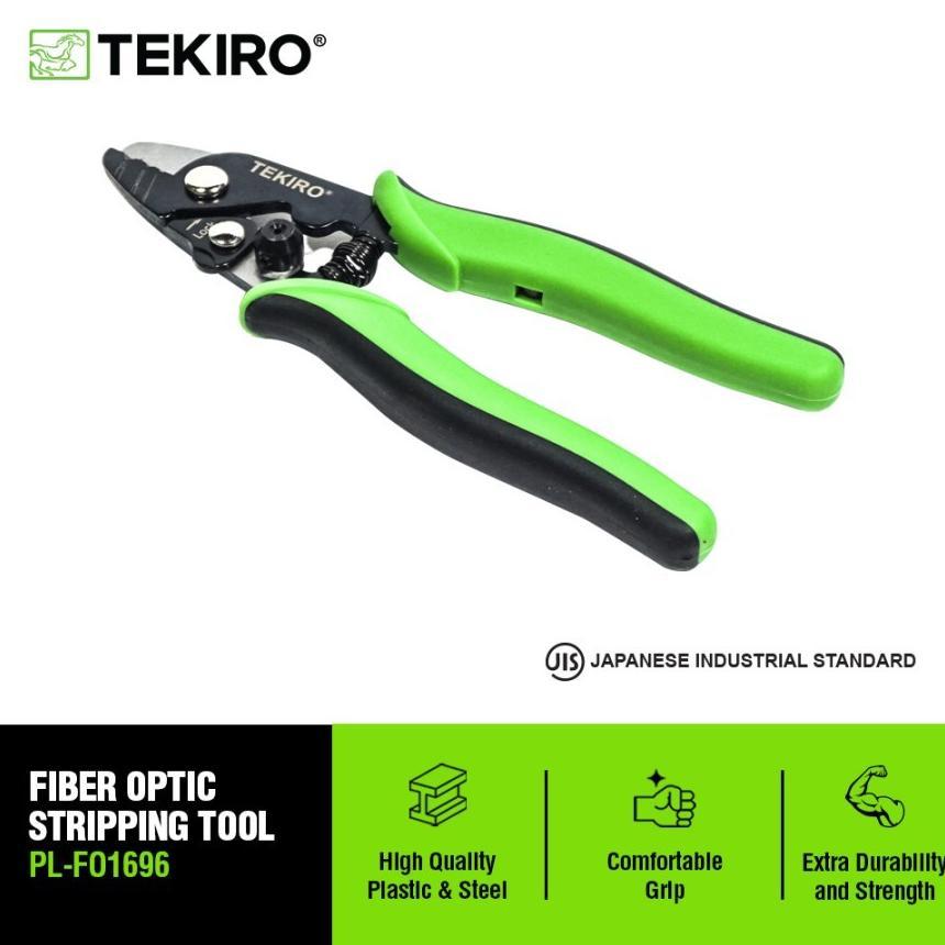 Tang Potong Kabel Fiber Optic Tekiro Pl-Fo1696 Kupas Kabel Stripping Fo Pliers Cut Optik