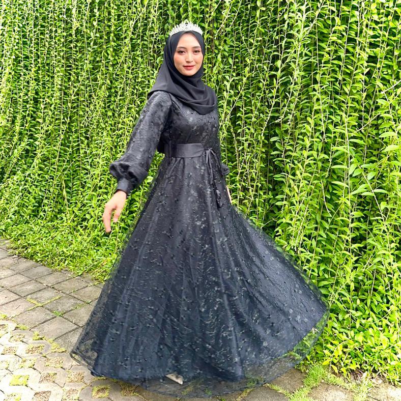 BEST SELLER ANGGUN DRESS - WEDDING DRESS - GAUN WISUDA - DRESS PESTA AKAD BRUKAT LEBARAN KONDANGAN M