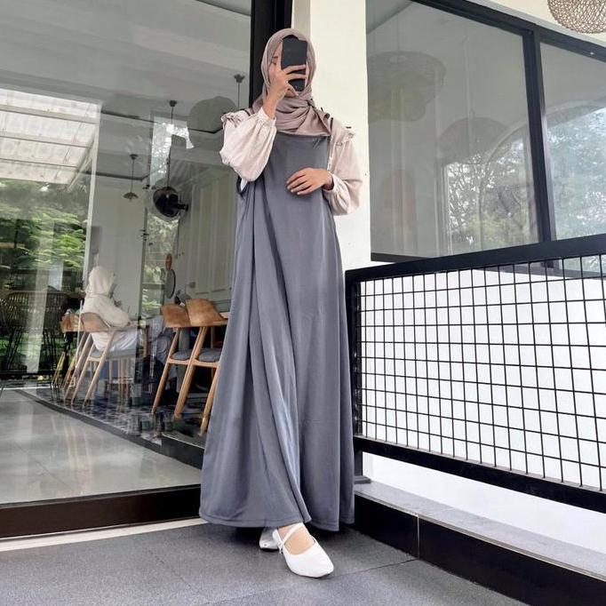 JISOO OVERALL OUTER DRESS POLOS KOREAN MAYUNG MUSLIM JUMBO XL XXL XXXL