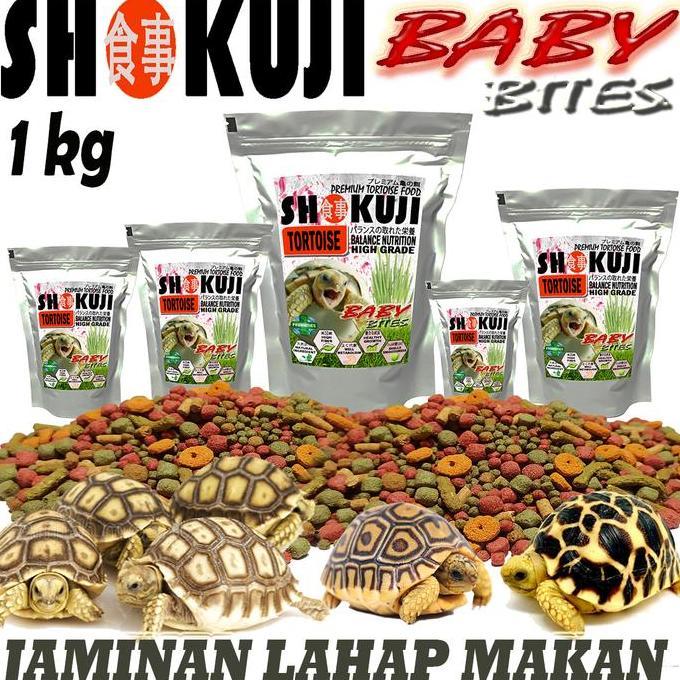 TERMURAH - 1KG SHOKUJI PAKAN TORTOISE FOOD BABY BITES PELLETS SMALL MAKANAN KURAKURA DARAT SULCATA P