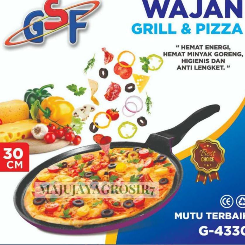 Wajan Grill Pizza / Wajan Grill Pizza 30Cm Gsf G-4330 / Round Grill Pan / Teflon Pizza Anti Lengket 