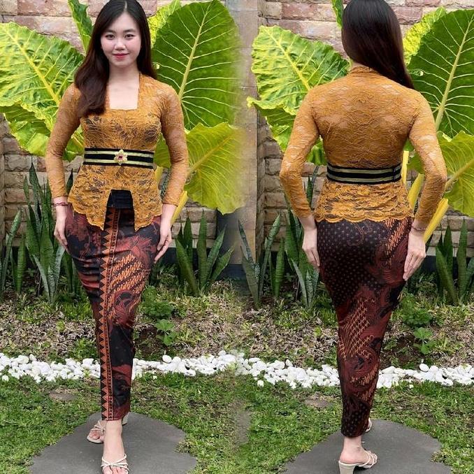 NEW SET KEBAYA SOFIA BROKAT/ATASAN TRADISIONAL KEBAYA BAJU WANITA HITAM TANGAN PANJANG  DEWASA WISUD