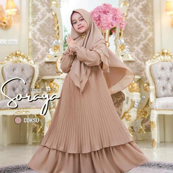 NEW SORAYA SERIES BY ASSYABIYA SYARI GAMIS SYARI CERUTY BABYDOLL SET HIJAB MUSLIM WANITA LEBARAN PES