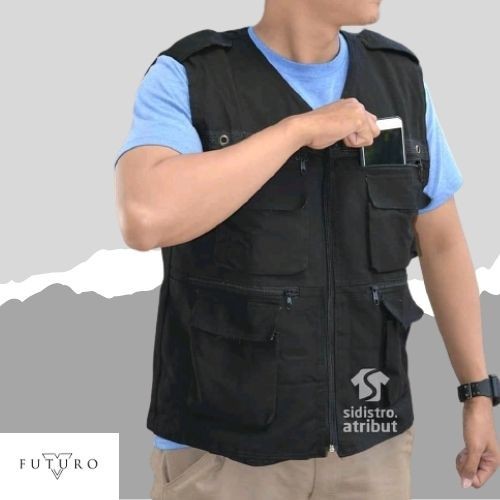 Rompi Hitam Cargo Pria Rompi Premium Pria
