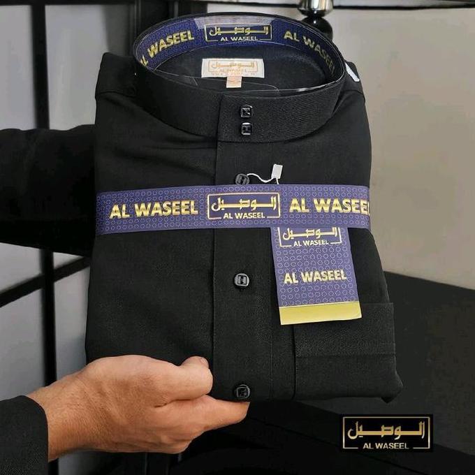 ALWASEEL Gamis Jubah Woll Remaja Model Al Haramain Woll Vietnam Bahan Premium Motif Polos Elegan Len