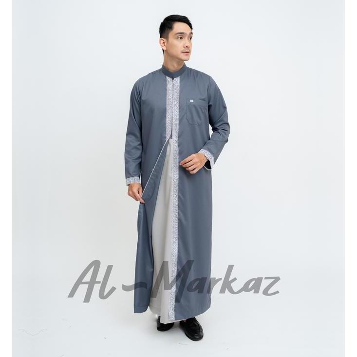 2 in 1 Jubah Outer Renda Pria Muslim Dewasa Gamis Sultan Dubai