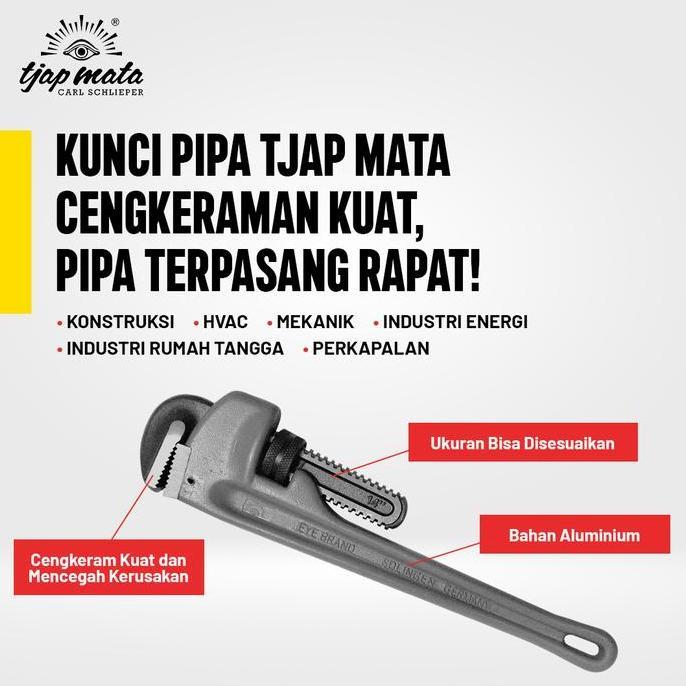 TJAP MATA / CAP MATA Kunci Pipa Alumunium 18"