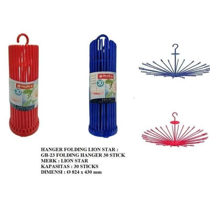 Gantungan Baju Bayi 30 Stik Lion Star / Folding Hanger Gantungan Baju Bayi Bulat Lion Star