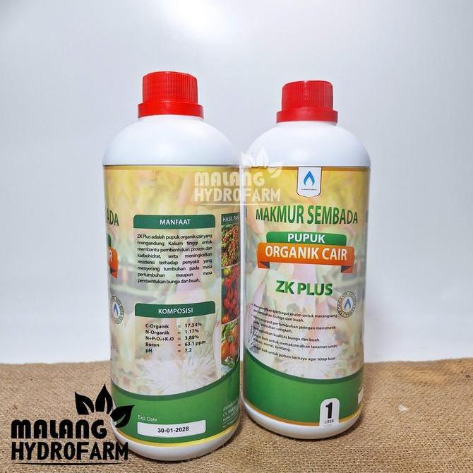 Pupuk Organik Cair ZK Plus 1 L POC organic alami makmur sembada hydro PAN