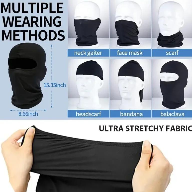 Ski Mask For Men Full Face Mask Balaclava Black Ski Masks Covering Neck Gaiter