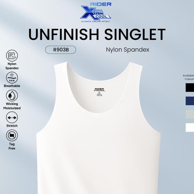 Rider Xtracool Singlet Ef Nylon Spandex Sport Singlet Pria R903B Isi 1 Pcs