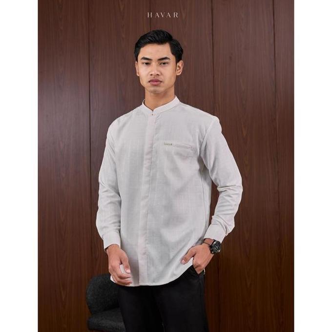 HAVAR Gamma Kemeja Koko Muslim Premium Slimfit Lengan Panjang