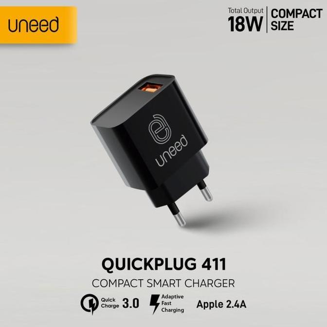 UNEED QuickPlug Wall Charger Quick Charge 3.0 Max 18watt UCH411