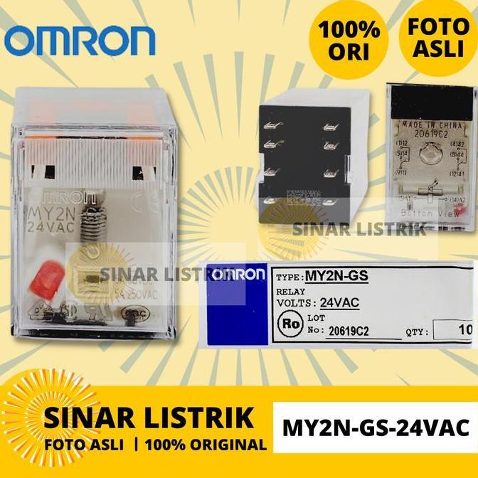 Omron Relay My2N-Gs-24Vac My2N Gs 24Vac 8Pin Diskon