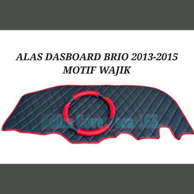 SARUNG STIR MOBIL BRIO/MOBILIO 2013-2015 ALAS DASBOARD MOTIF WAJIK COVER STIR KULIT SINTETIS ELASTIS