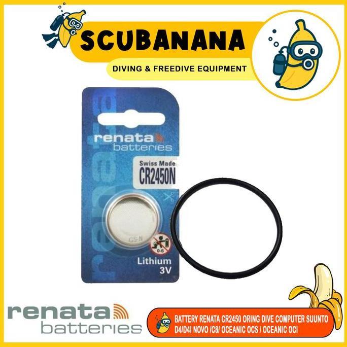 Replacement Kit Battery Renata CR2450 Oring Dive Computer Suunto D4 D4I Novo C8 Oceanic OCS OCI Bate