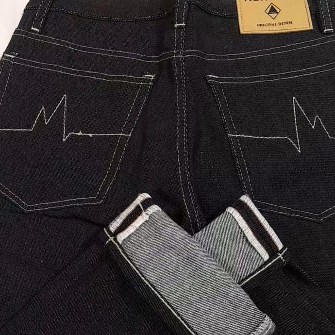 Anata- Selvedge Celana Selvedge Denim Celana Jeans Selvege Dark