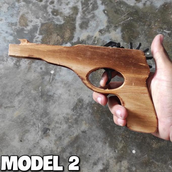 Mainan Pistol Kayu/Mianan Bedil Bedilan Kayu/Bedil Kayu/Pistol Kayu Terlaris